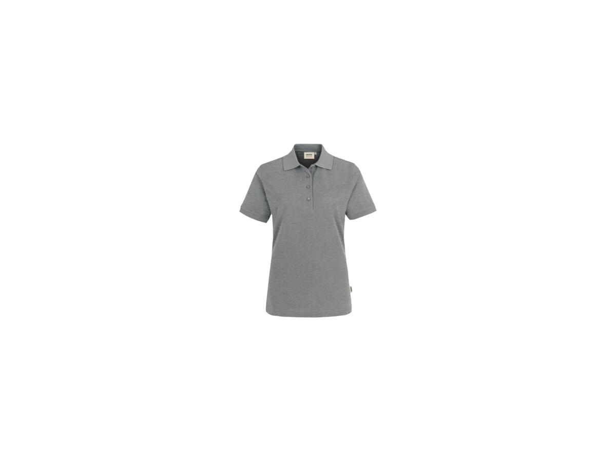 Damen-Poloshirt Perf. S grau meliert - 50% Baumwolle, 50% Polyester, 200 g/m²