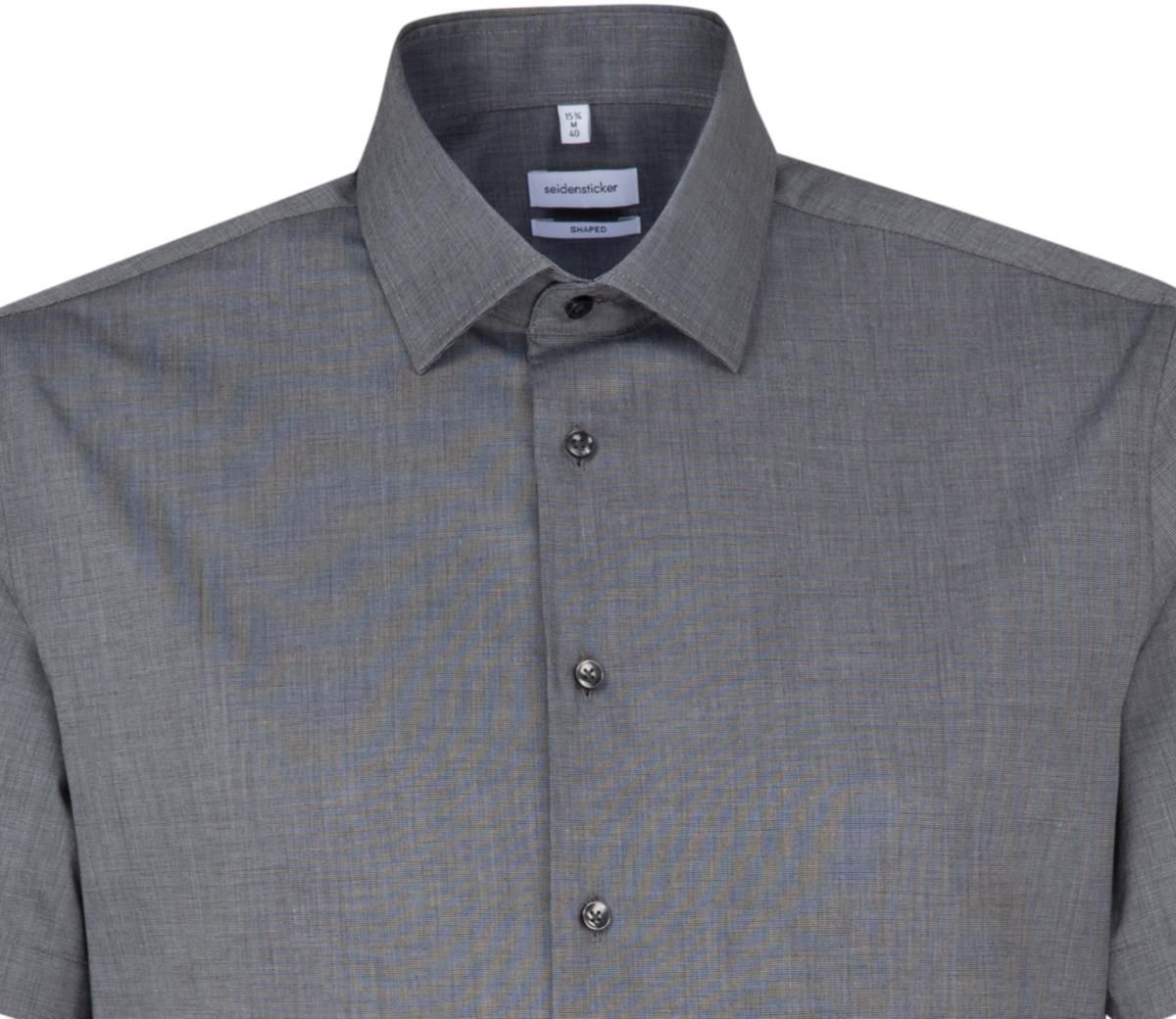 Business Kent Hemd MEN 1/2 gewebt Gr. 37 - anthrazit 100% CO