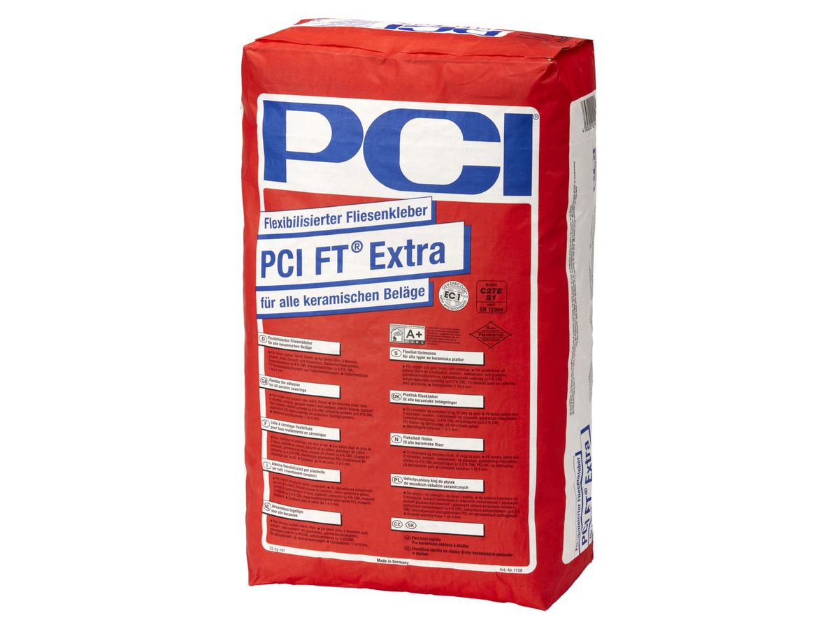 PCI FT Extra Fliesenkleber grau à 25 kg - für alle keramischen Beläge