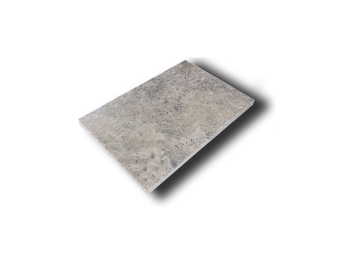Travertin Platten silver 3 x 40 x 60 cm - gesägt / getrommelt