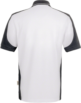 Poloshirt Contrast Perf. 4XL weiss/anth. - 50% Baumwolle, 50% Polyester, 200 g/m²