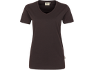 Damen-V-Shirt Perf. Gr. 2XL, schokolade - 50% Baumwolle, 50% Polyester, 160 g/m²