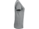 Damen-V-Shirt Perf. 4XL grau meliert - 50% Baumwolle, 50% Polyester, 160 g/m²