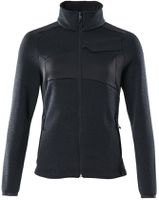 Strickpullover Damen, Gr. 2XL - schwarzblau mit Reissverschluss