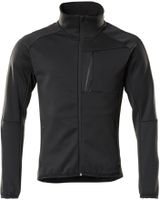 Fleecepullover mit Reissverschl. Gr. 2XL - schwarz, 94% PES / 6% EL