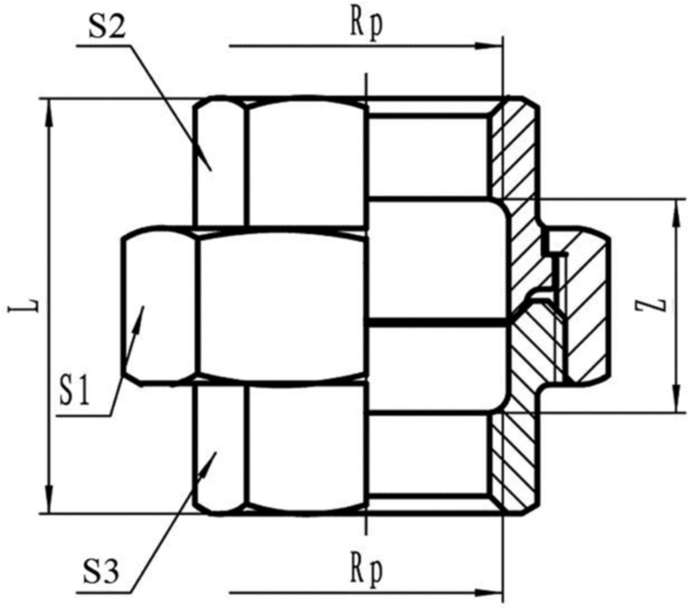 Verschraubung Nr. 330 rostfrei - flachdichtend