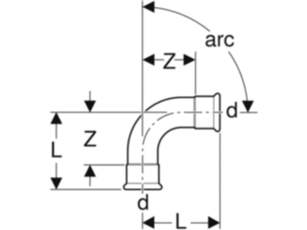 MPF-Bogen 90° 22 mm Nr. 20104