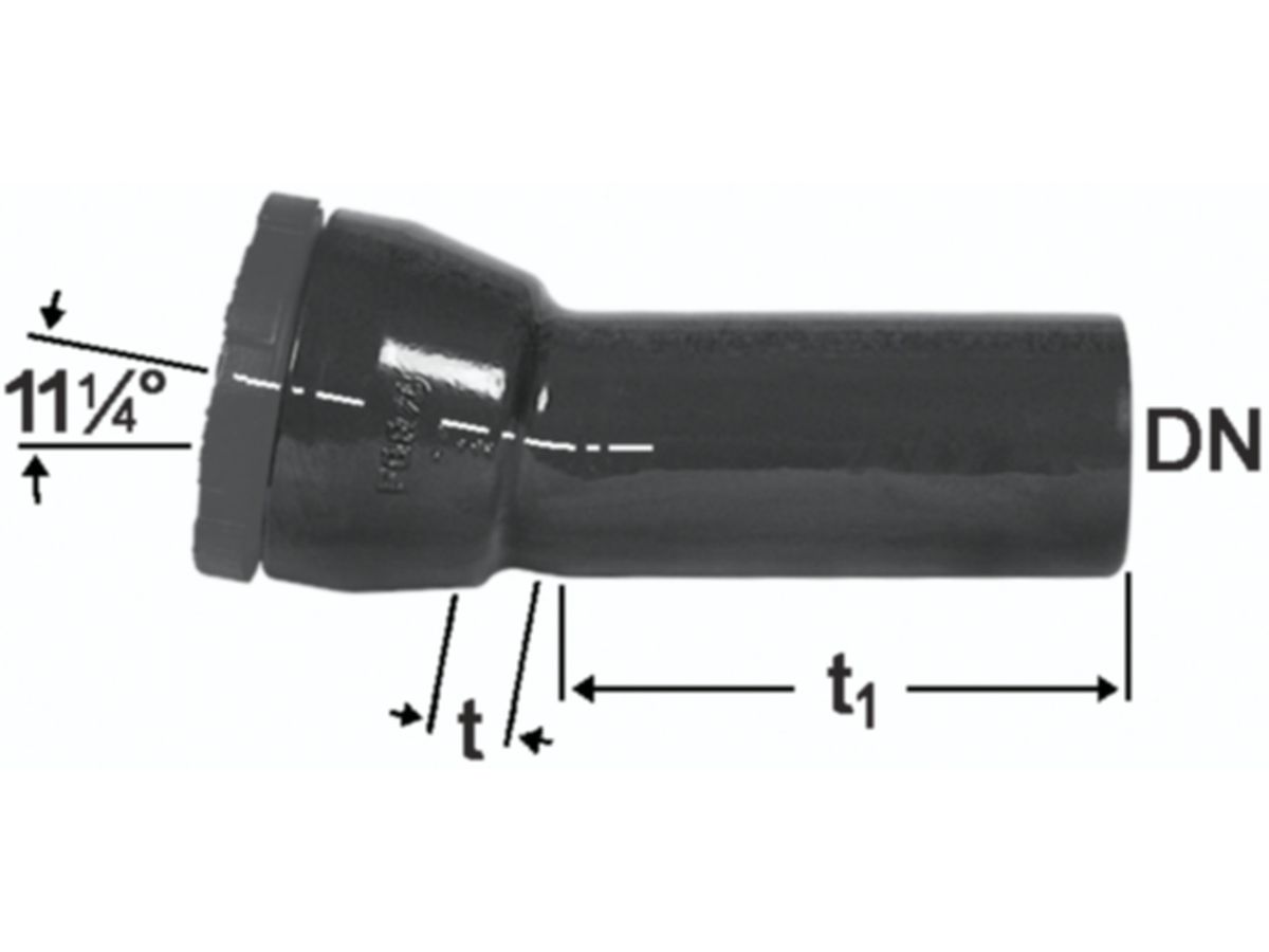HD Bogen 11°, Schraubmuffe und Spitzende - Fig. 2325