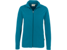 Damen-Interlockjacke Gr. XL, petrol - 100% Baumwolle, 220 g/m²
