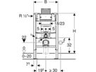 Geberit Duofix-Wand-WC-Element Omega - Typ 82, Betätigung von oben/vorne