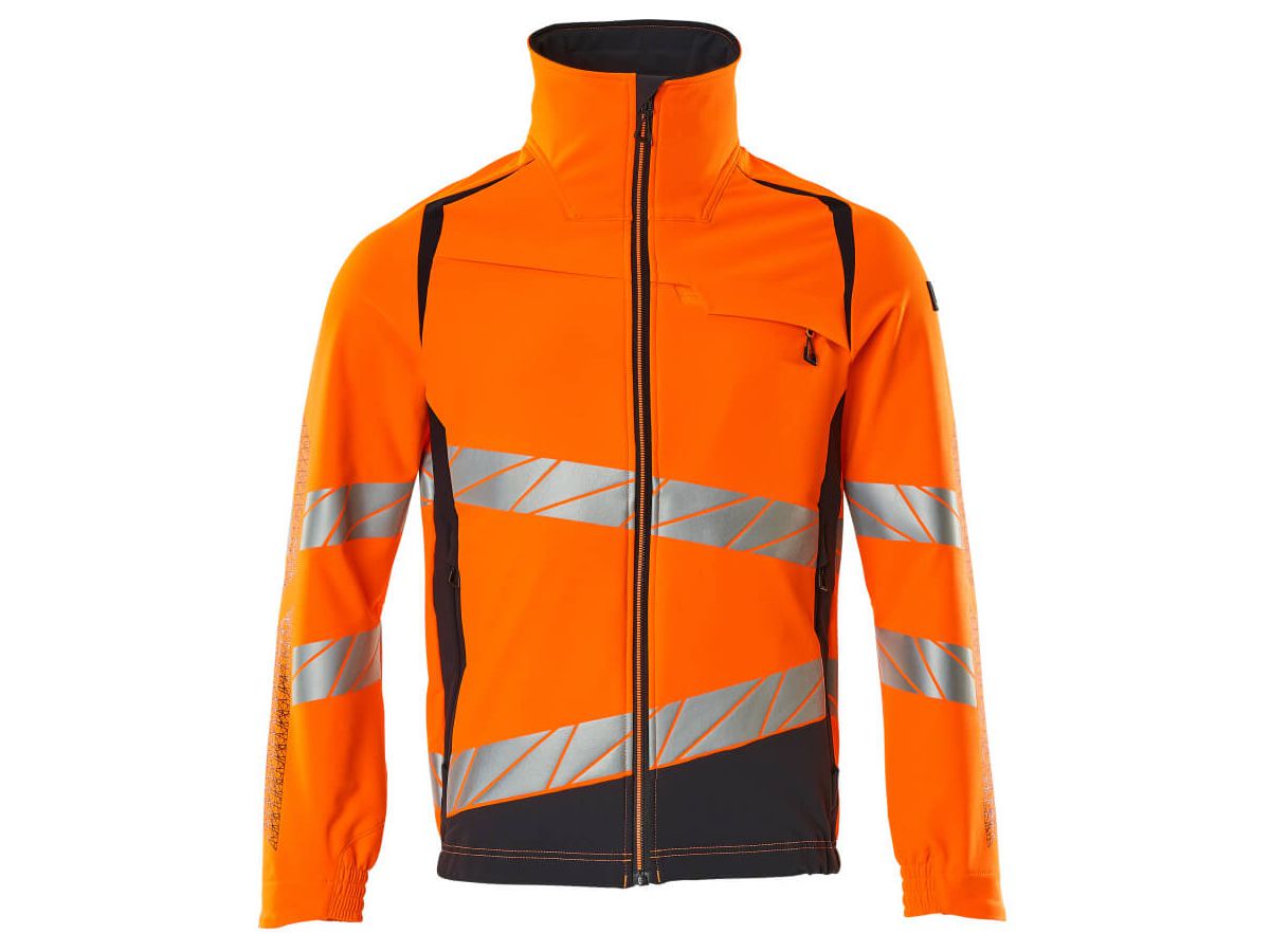 Jacke ultimate Stretch, Gr. 5XL - hi-vis orange/schwarzblau