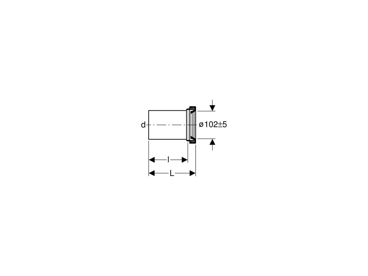 Geberit PE Stand-WC-Manschette - 2 Deckkappen; Dichtung