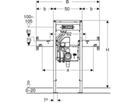 Geberit Duofix Element für ONE 80 cm - für Waschtisch und Wandarm. m. Unterputz