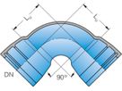 HD-Bogen MMQ 90° 2Mu Stm - BRS