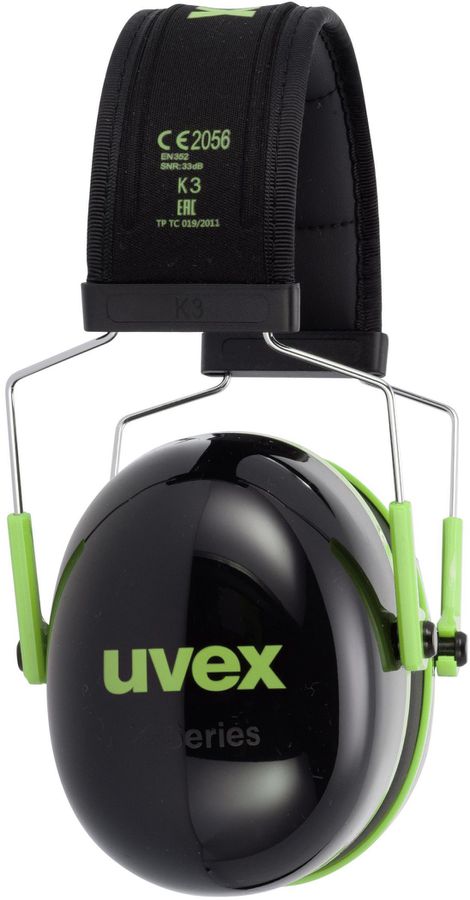 UVEX K1 Kapselgehörschutz SNR 28 dB - schwarz/grün