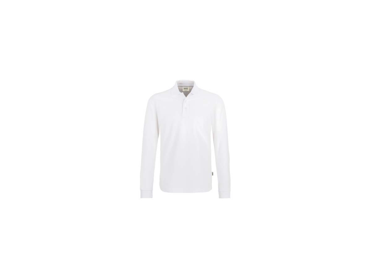 Longsleeve-Poloshirt Classic XS weiss - 100% Baumwolle, 220 g/m²