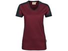 Damen-V-Shirt Contrast Performance - 50% Baumwolle, 50% Polyester, 160 g/m²