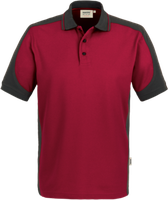 Poloshirt Contr. Perf. XS weinrot/anth. - 50% Baumwolle, 50% Polyester, 200 g/m²