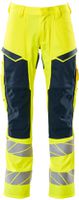 Hose mit Knietaschen, Gr. 76C46 - hi-vis gelb/schwarzblau