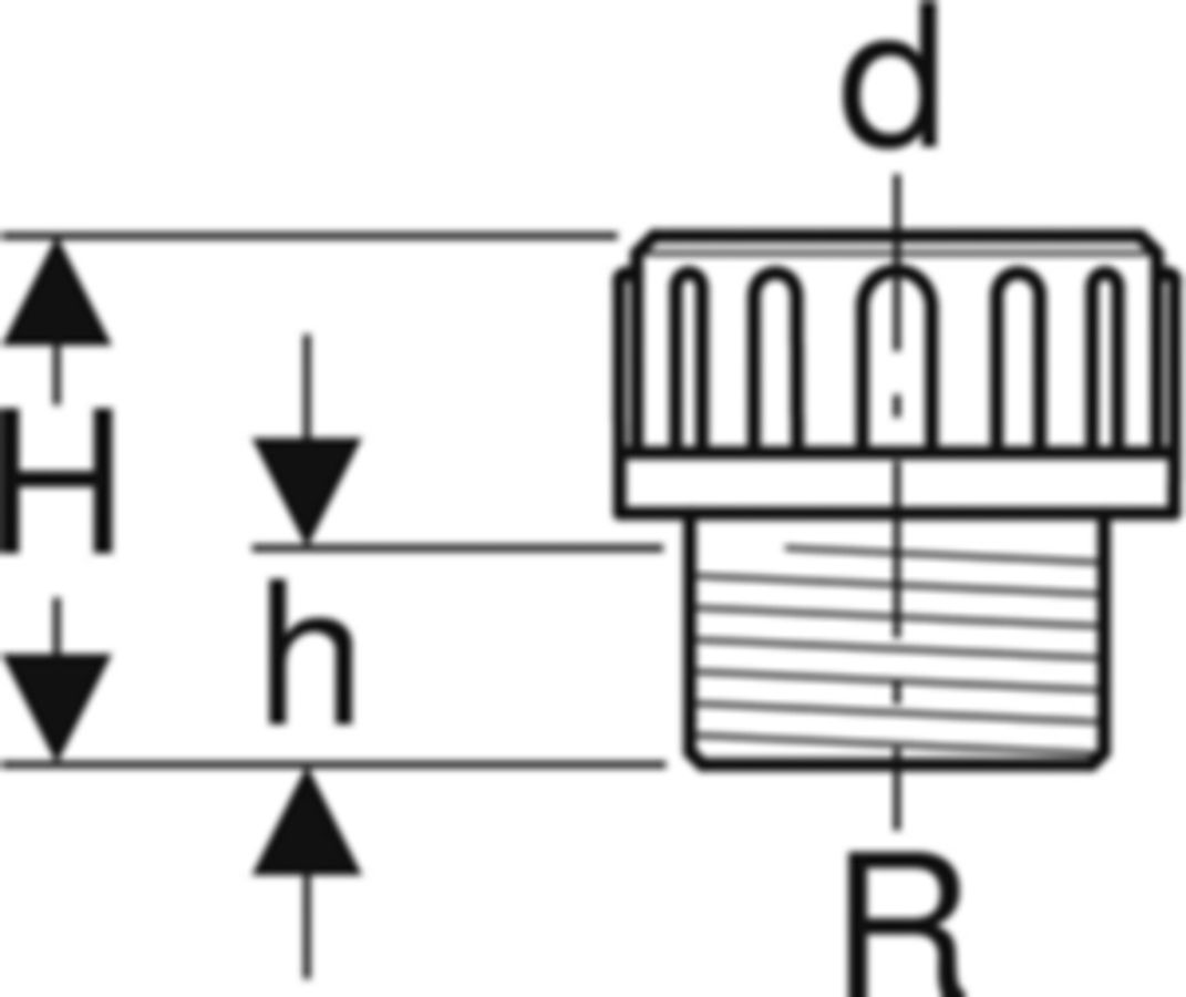 Geberit PE Messingstutzen mit AG