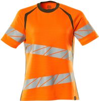 T-Shirt Damen-Passform, Gr. 2XLO - hi-vis orange/moosgrün