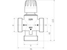 Mischventil FS 70 DN 20 1" - Regelbereich 30 - 70°C mit Verbrühschutz