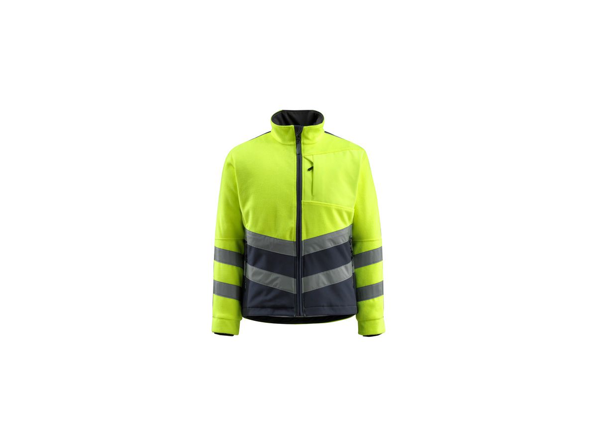 Fleecejacke Sheffield Gr. 2XL - hi-vis gelb/schwarz/blau