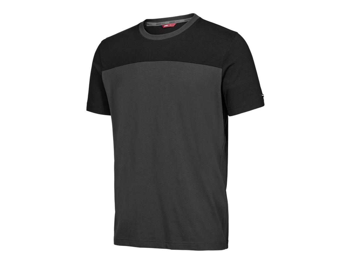 ENTIRE Herren T-Shirt Gr. M - Anthrazitgrau/Schwarz