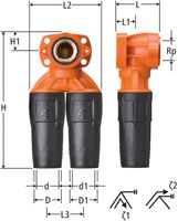 Optiflex-Flowpress-Doppeldose - für Mauerwerk und Vorwandinstallation