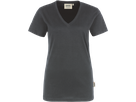 Damen-V-Shirt Classic Gr. 2XL, anthrazit - 100% Baumwolle