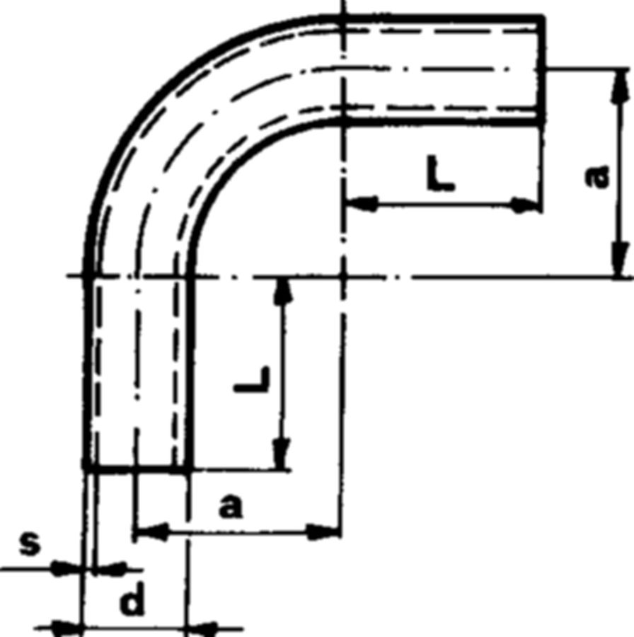 Dampfrohrbogen nahtlos S235 4d 90°