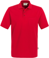Pocket-Poloshirt Top Gr. 2XL, rot - 100% Baumwolle