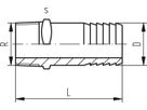 Druckschlauchtülle PVC-U R - mit konischem Rohr AG R