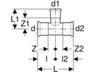 MPF-Tee San. 35-22-28 mm Nr. 31235 - reduziert, Inox 1.4401