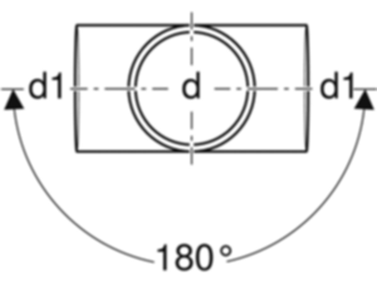 Geberit-Silent Doppelabzweig 180° 110