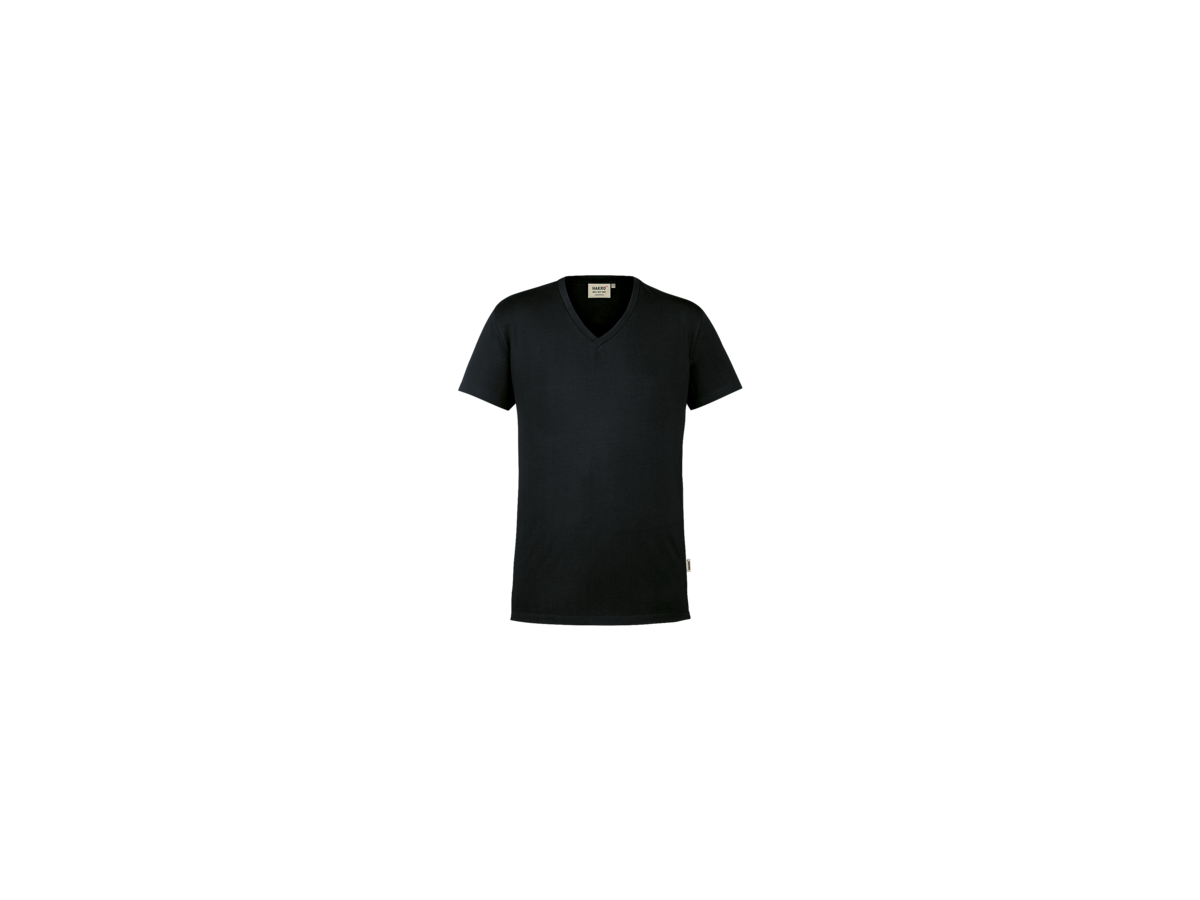 V-Shirt Stretch Gr. M, schwarz - 95% Baumwolle, 5% Elasthan, 170 g/m²