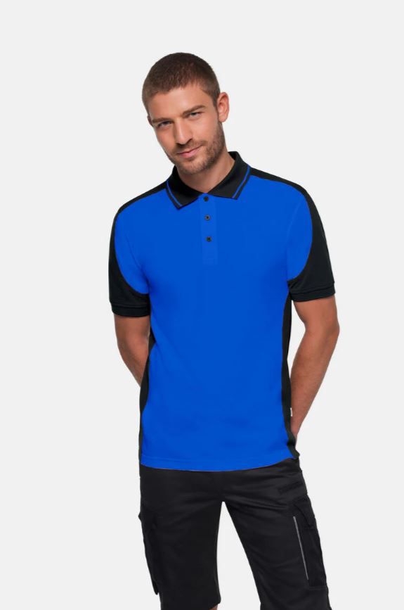 Hakro Poloshirt Contrast Mikral. Gr. 3XL - royalblau/schwarz