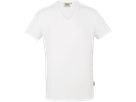 V-Shirt Stretch Gr. L, weiss - 95% Baumwolle, 5% Elasthan, 170 g/m²