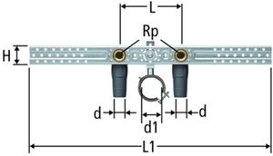 Optiflex-Profix-Anschluss-Set 153 - für Waschtisch mit Ablaufhalterung