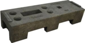 Bakenfuss für Mobilzaun - aus Recyclingkunststoff 680x245x150mm
