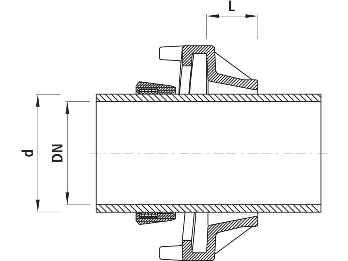 Schubsicherung Hawle, PN 16 - BAIO-Sit