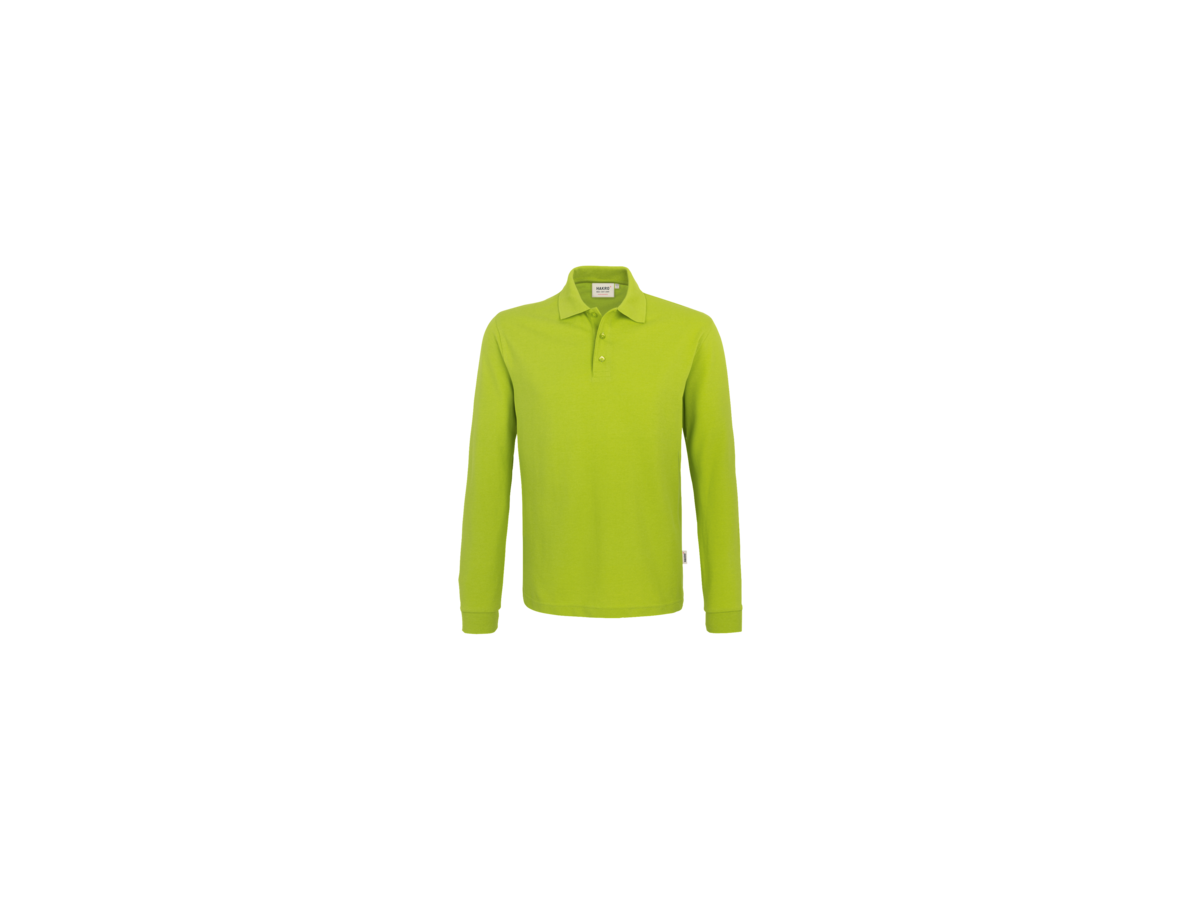 Longsleeve-Poloshirt Perf. Gr. 2XL, kiwi - 50% Baumwolle, 50% Polyester, 220 g/m²
