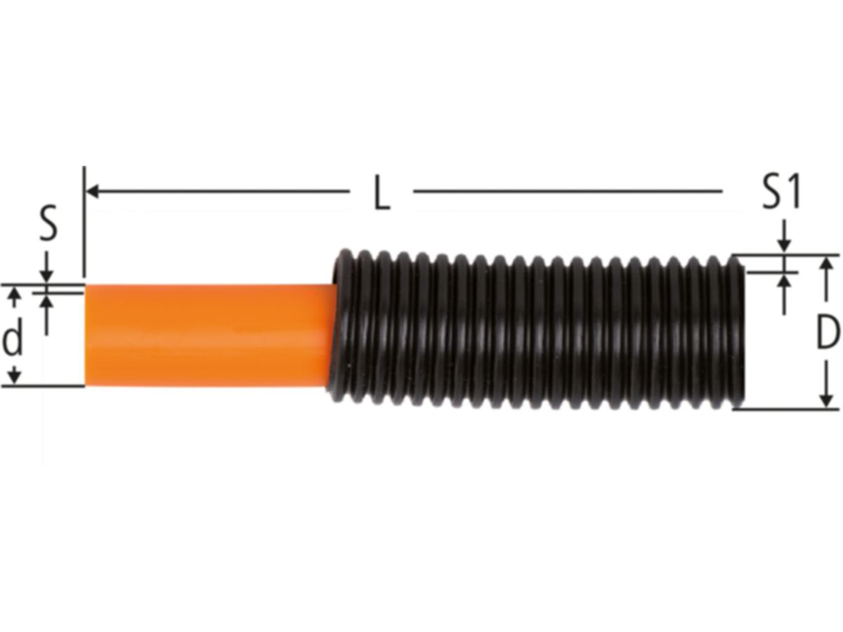 Optiflex Rohr flexibel mit Schutzrohr - PE-Xc-Rohr