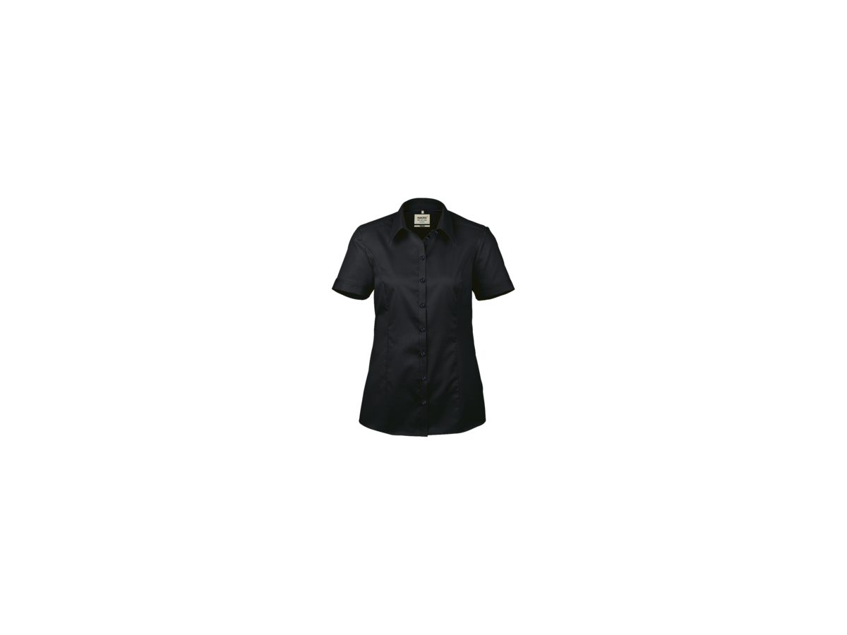 Bluse ½-Arm Business Gr. M, schwarz - 100% Baumwolle, 120 g/m²