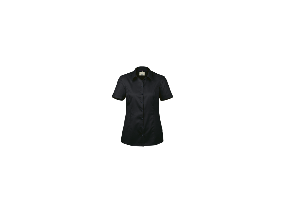 Bluse ½-Arm Business Gr. XS, schwarz - 100% Baumwolle, 120 g/m²