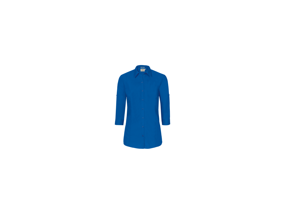 Bluse Vario-¾-Arm Perf. 5XL royalblau - 50% Baumwolle, 50% Polyester, 120 g/m²