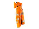 Hard Shell Jacke, Gr. S - hi-vis orange/schwarzblau, 100% PES