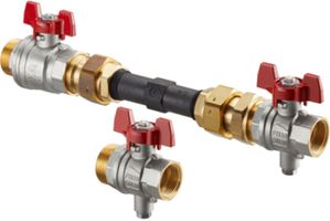 Wärmemengenzähler-Anschluss-Set OVENTROP - DN25 1"x220 mm für Einbau horizontal