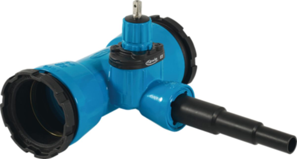 Combi-T Hawle, mit Schraubmuffe, PN 16 - Abgang Universal PE-Ende