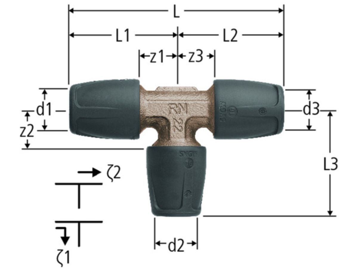 Optiflex prOfix T-Stück